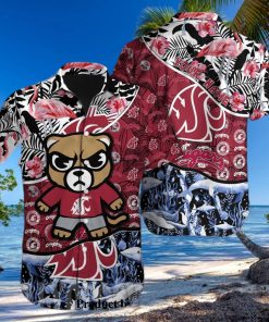 Washington State Cougars NCAA 3D All Over Print Summer Vibes Hawaiian Shirt