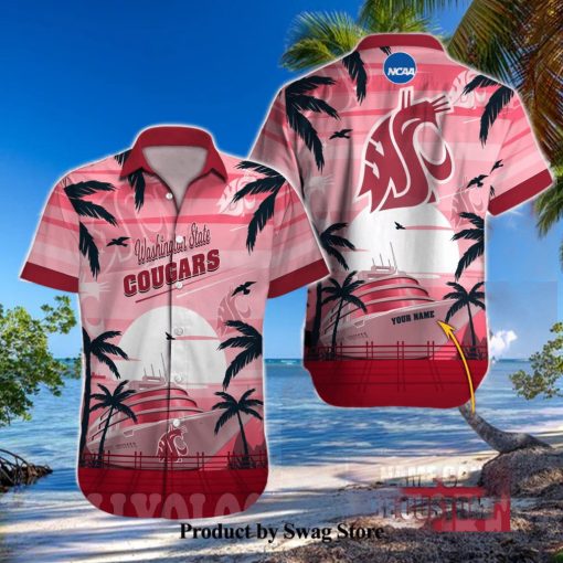 Washington State Cougars NCAA For Sport Fan Personalized Hawaii Shirt