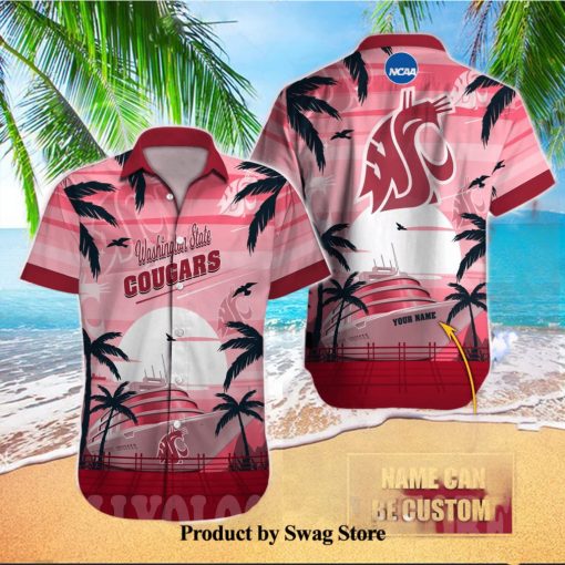 Washington State Cougars NCAA For Sport Fan Personalized Hawaii Shirt