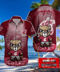 Washington State Cougars NCAA Full Printing Hawaiian Aloha Shirt