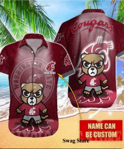 Washington State Cougars NCAA Full Printing Hawaiian Aloha Shirt