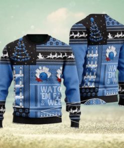 Watch’em Fall & Weep! Bowling All Over Print 3D Ugly Christmas Sweater