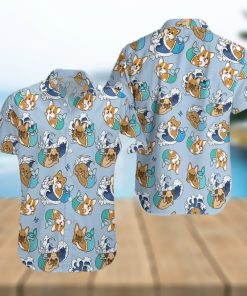 Wave Seamless And Dog Mermaid Aloha Hawaiian Shirts