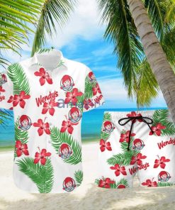 Wendy’s Hibiscus Flower Pattern Hawaiian Shirt And Short For Men And Women hawaiian shirt