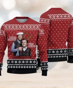 We’re Here To F Sh Up Merry Xmas Ugly Christmas Sweater Gift For Holiday Step Brothers