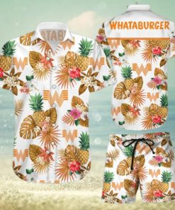 Whataburger Tropical Flower Aloha Hawaiian Shirt