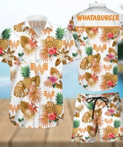 Whataburger Tropical Flower Aloha Hawaiian Shirt