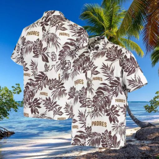 White Aloha San Diego Padres Hawaiian Shirt Tropical Flower Pattern All Over Print HawaiianShirts