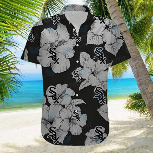 White Sox Hawaiian Shirt Big Hibiscus Pattern Chicago White Sox Gift hawaiian shirt