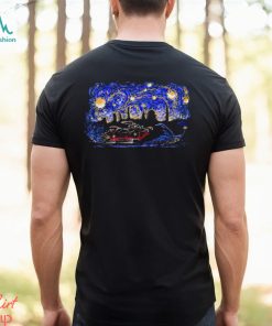 Wile E. Coyote and Road Runner X Van Gogh’s Starry Night cartoon shirt