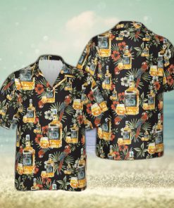 Wine Drinking Lover Black Tropical Unisex Hawaiian Shirts