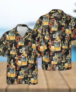 Wine Drinking Lover Black Tropical Unisex Hawaiian Shirts