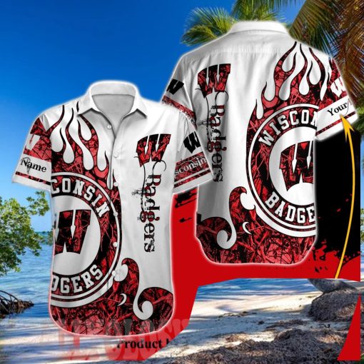 Wisconsin Badgers NCAA For Sport Fans All Over Printed Vacation Hawaiian Shirts