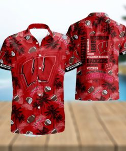 Wisconsin Badgers Ncaa Short Sleeve Aloha Hawaiian Shirt