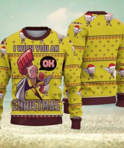 Wish You An Ok Ugly Christmas Sweater Gift For Holiday Funny Christmas