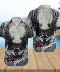 Wolf And Rose Hawaiian Shirt