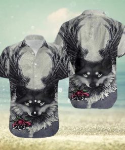 Wolf And Rose Hawaiian Shirt