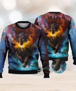 Wolf Blink Full Print 3D Ugly Sweater Christmas Gift Sweater