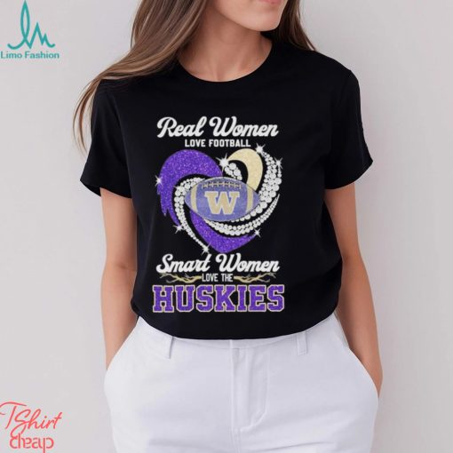 Women Love Football Smart Women Love Washington Huskies Tshirt