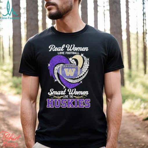 Women Love Football Smart Women Love Washington Huskies Tshirt