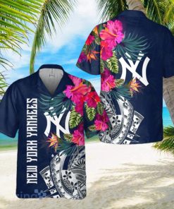 Women s New York Yankees Flower Hawaiian Shirt