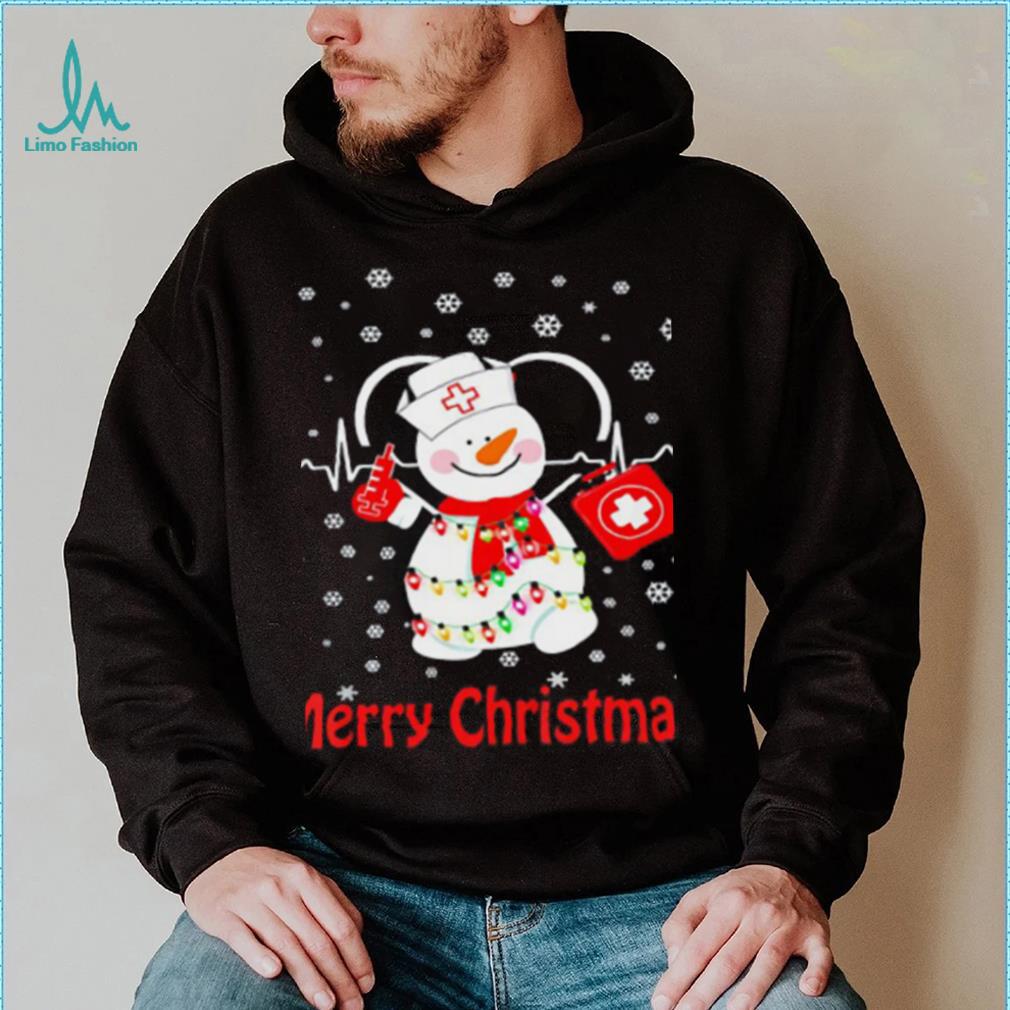 Womens Snowman Nurse Christmas With Nurs T Shirt Womens Snowman Nurse Christmas With Nurs T Shirt