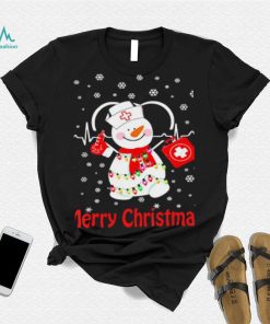 Womens Snowman Nurse Christmas With Nurs T Shirt