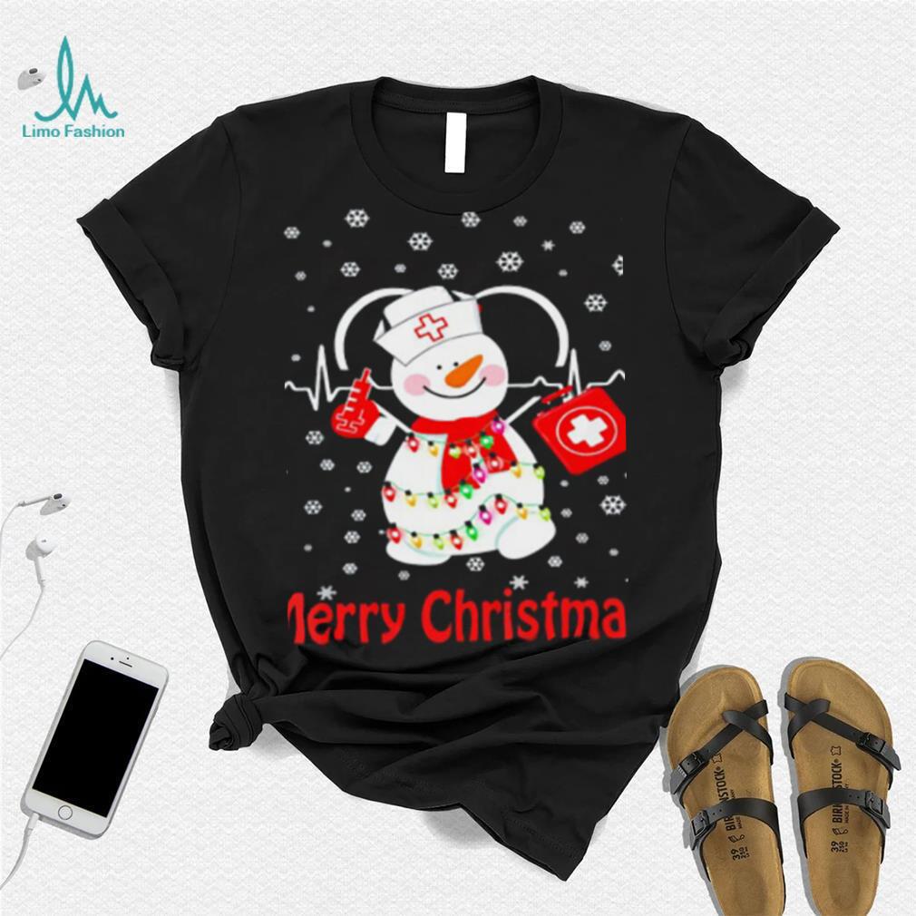 Womens Snowman Nurse Christmas With Nurs T Shirt Womens Snowman Nurse Christmas With Nurs T Shirt