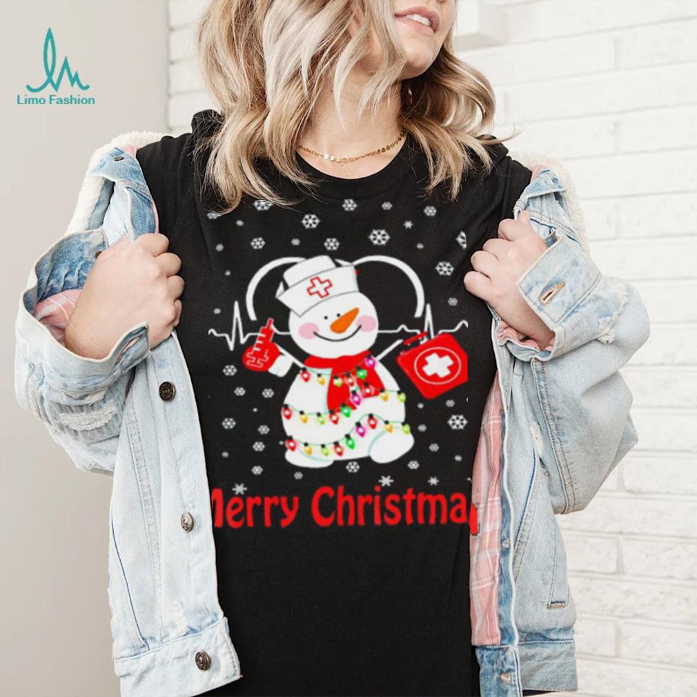 Womens Snowman Nurse Christmas With Nurs T Shirt Womens Snowman Nurse Christmas With Nurs T Shirt