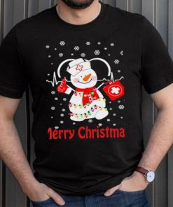 Womens Snowman Nurse Christmas With Nurs T Shirt
