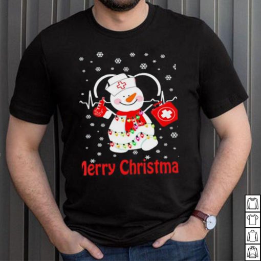 Womens Snowman Nurse Christmas With Nurs T Shirt