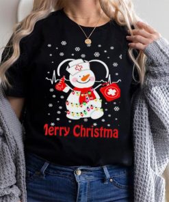 Womens Snowman Nurse Christmas With Nurs T Shirt