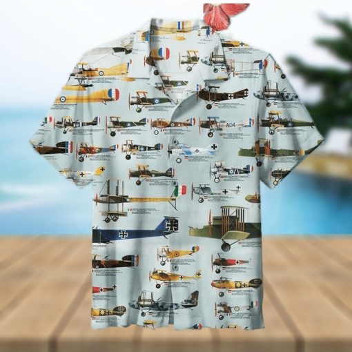 World War I Aircraft Retro Collection Hawaiian Shirt