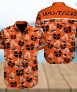 Wu Tang Coconut Orange Color Button Shirt Wu Tang Hawaiian Shirt Music Band Button Shirt Music Band Hawaiian Shirt