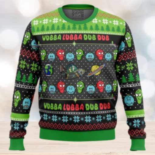 Wubba Lubba Rick and Morty Ugly Christmas Sweater