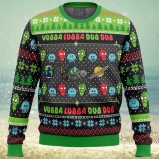 Wubba Lubba Rick and Morty Ugly Christmas Sweater