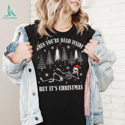 Xmas When You’re Dead Inside But It’s Christmas Ugly Sweater Pullover Hoodie Clothing, Shoes Jewelry