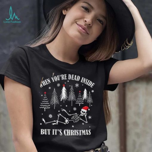 Xmas When You’re Dead Inside But It’s Christmas Ugly Sweater Pullover Hoodie Clothing, Shoes Jewelry