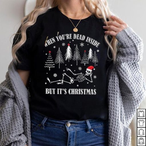 Xmas When You’re Dead Inside But It’s Christmas Ugly Sweater Pullover Hoodie Clothing, Shoes Jewelry