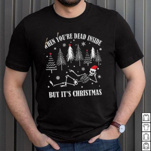 Xmas When You’re Dead Inside But It’s Christmas Ugly Sweater Pullover Hoodie Clothing, Shoes Jewelry