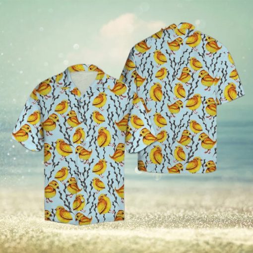 Yellow Chicken Hawaiian Shirt