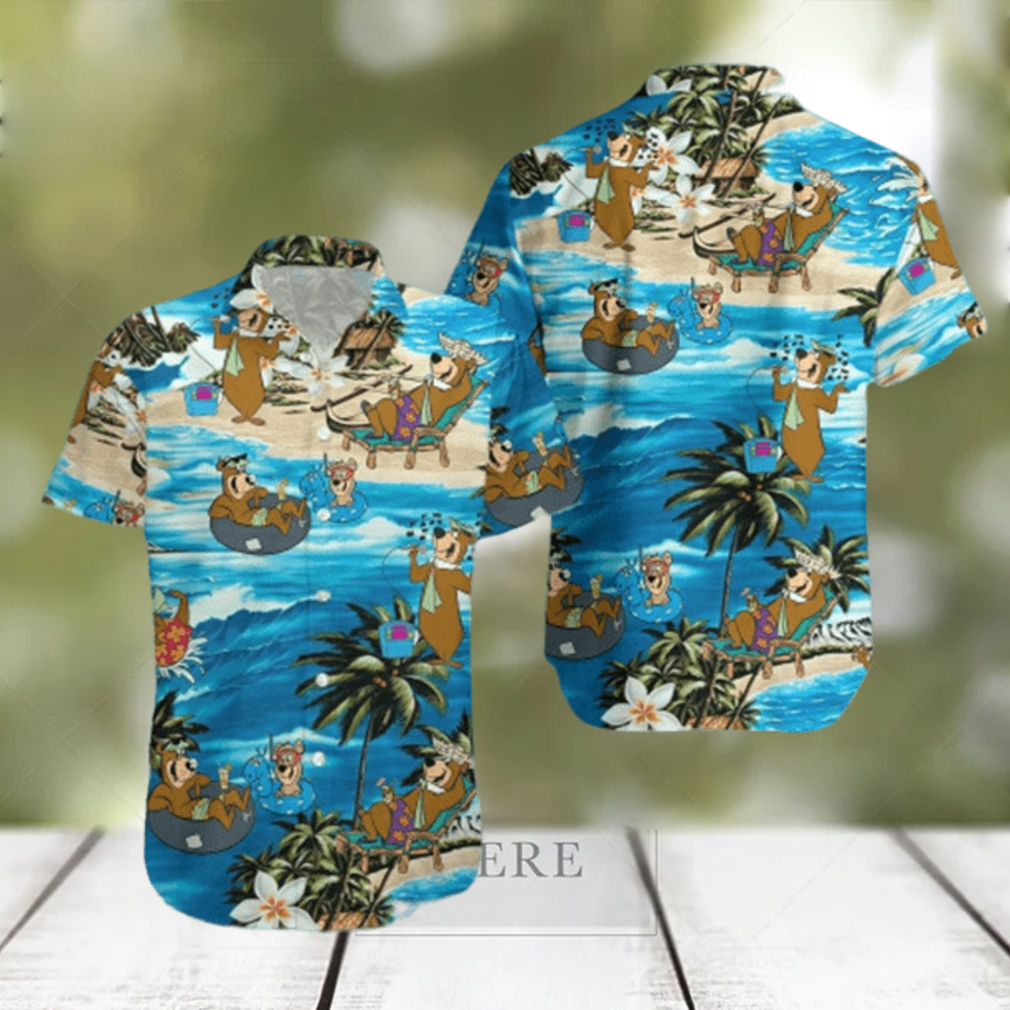 Yogi Bear Pirates Of Caribbean And Friends Holiday Hawaiian Shirt