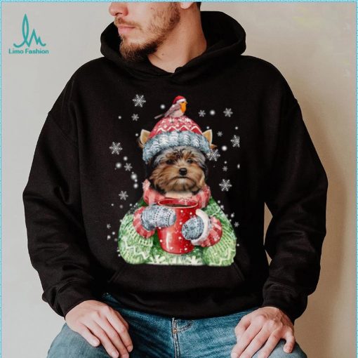 Yorshire Terrier Wearing Ugly Christmas Shirt Yorshire Terrier Coffee