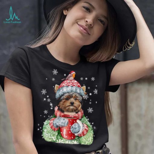 Yorshire Terrier Wearing Ugly Christmas Shirt Yorshire Terrier Coffee