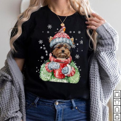 Yorshire Terrier Wearing Ugly Christmas Shirt Yorshire Terrier Coffee