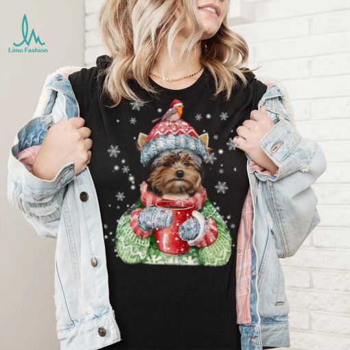 Yorshire Terrier Wearing Ugly Christmas Shirt Yorshire Terrier Coffee