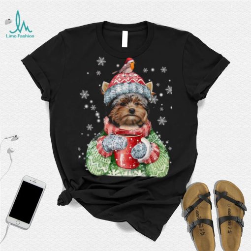 Yorshire Terrier Wearing Ugly Christmas Shirt Yorshire Terrier Coffee