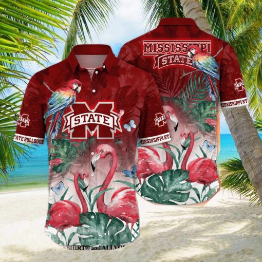 ississippi State Bulldogs NCAA Floral Classic Full Print Hawaiian Shirt