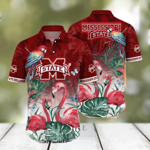 ississippi State Bulldogs NCAA Floral Classic Full Print Hawaiian Shirt