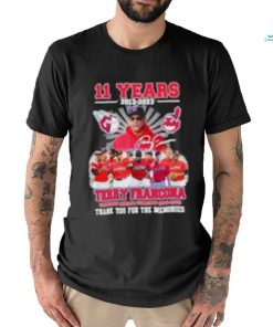 11 Years 2013 – 2023 Terry Francona Thank You For The Memories T Shirt